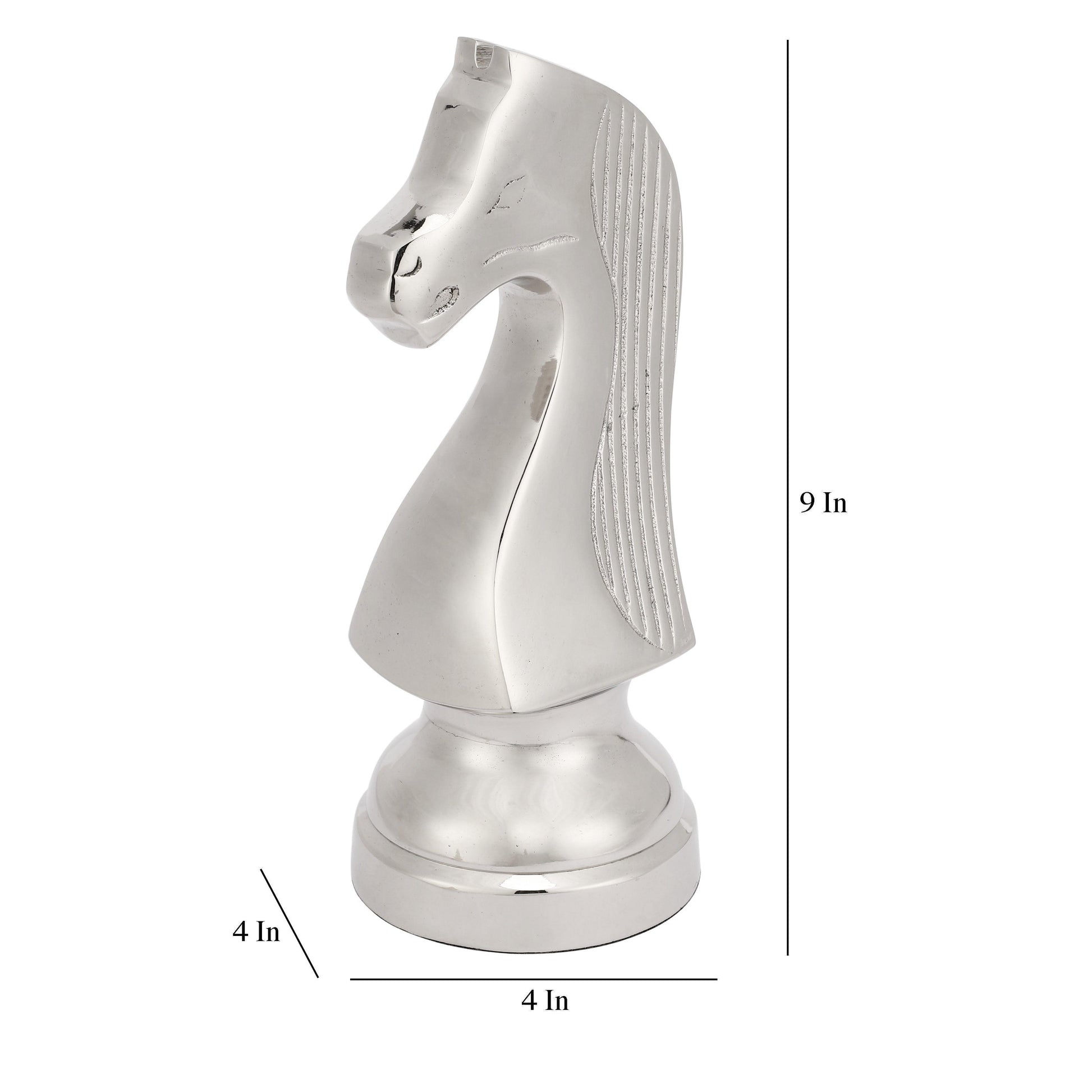 Buy Showpieces & Collectibles - Aluminium Silver Chess Horse For Table Decor | Decorative Unique Gifting Showpiece by De Maison Decor on IKIRU online store