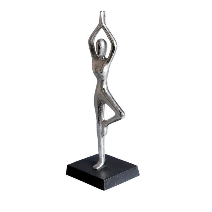 Buy Showpieces & Collectibles - Aluminium Yoga Girl Statue | Decorative Showpiece For Table Decor & Gifting by De Maison Decor on IKIRU online store