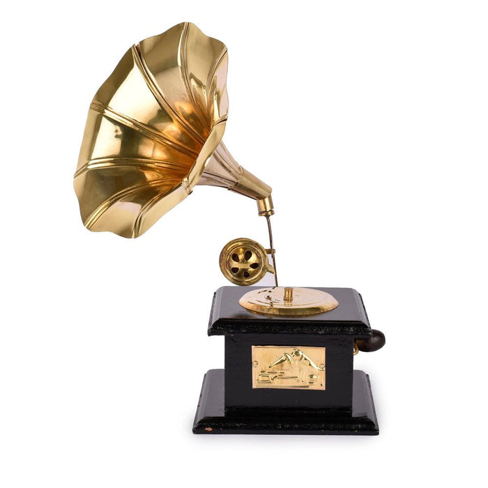 Buy Showpieces & Collectibles - Antique Brass & Wood Gramophone Table Decor | Decorative Showpiece For Home & Gifting by Manor House on IKIRU online store