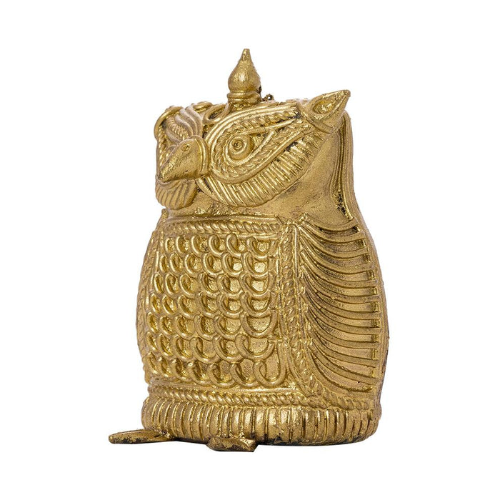 Buy Showpieces & Collectibles - Antique Owl Statue Dokra Design| Vastu Showpiece Brass Finish by Sowpeace on IKIRU online store