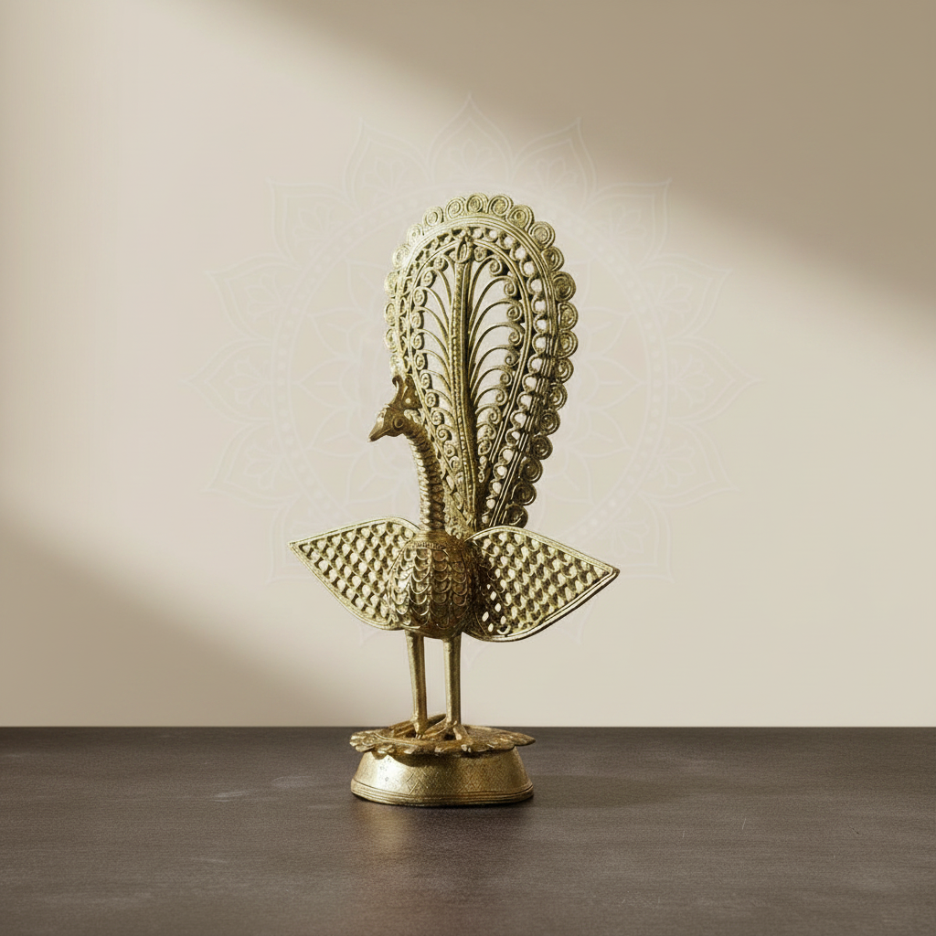 Antique Dokra Brass Decor Piece | Traditional Indian Dokra Metal Art Showpiece