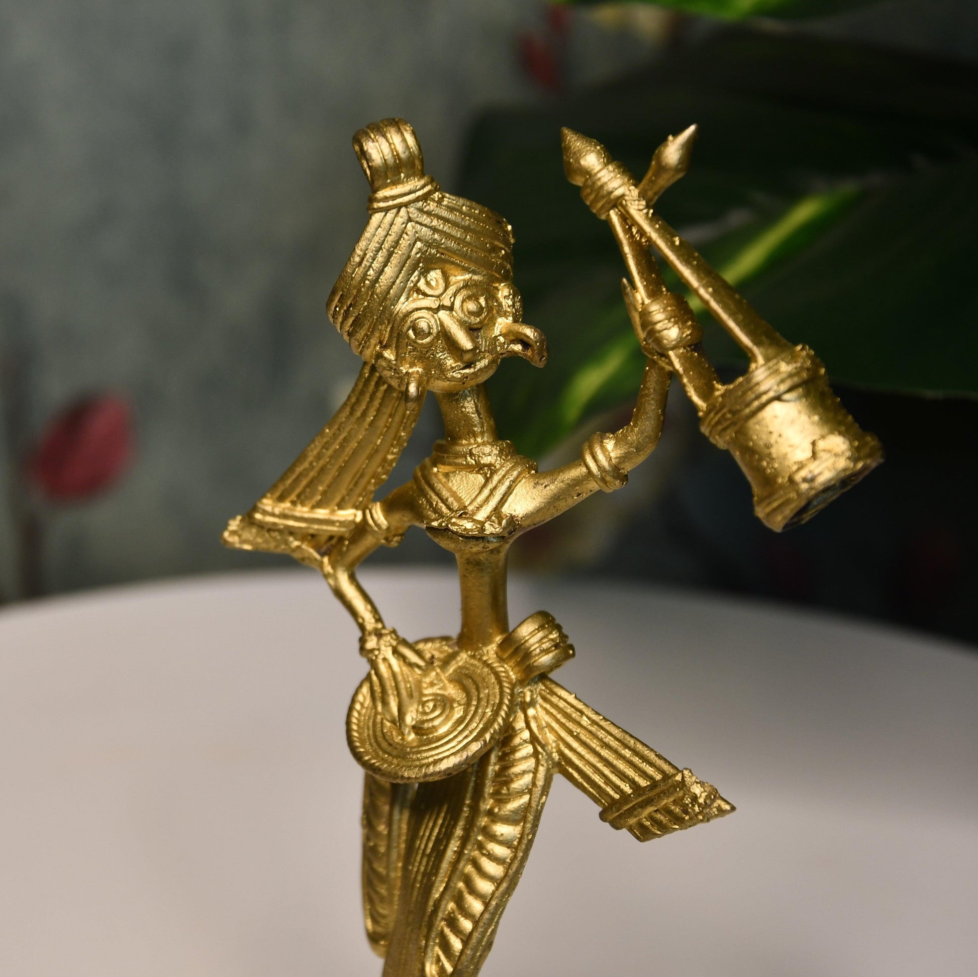 Buy Showpieces & Collectibles - Decorative Dokra Tribal Art Boul Man | Antique Showpiece For Decor by Sowpeace on IKIRU online store