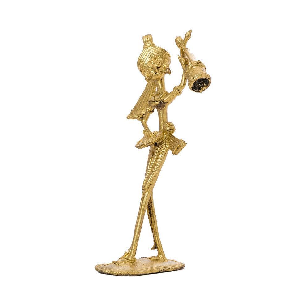 Buy Showpieces & Collectibles - Decorative Dokra Tribal Art Boul Man | Antique Showpiece For Decor by Sowpeace on IKIRU online store