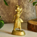 Buy Showpieces & Collectibles - Decorative Golden Farmer Lady With Sickle Statue | Handcrafted Dokra Tabletop Showpiece by Sowpeace on IKIRU online store