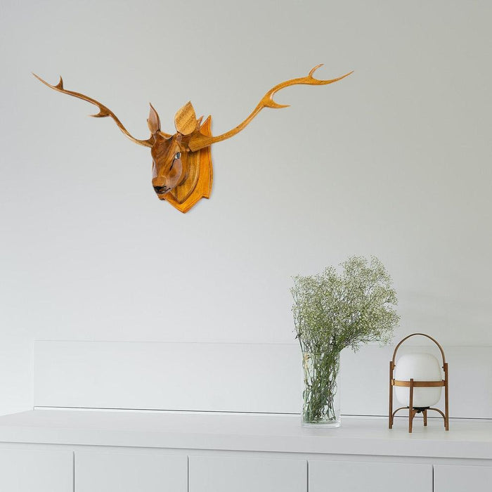 Buy Showpieces & Collectibles - Decorative Wooden Deer Head For Wall Decor by Sowpeace on IKIRU online store