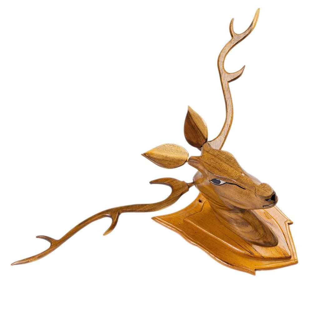 Buy Showpieces & Collectibles - Decorative Wooden Deer Head For Wall Decor by Sowpeace on IKIRU online store
