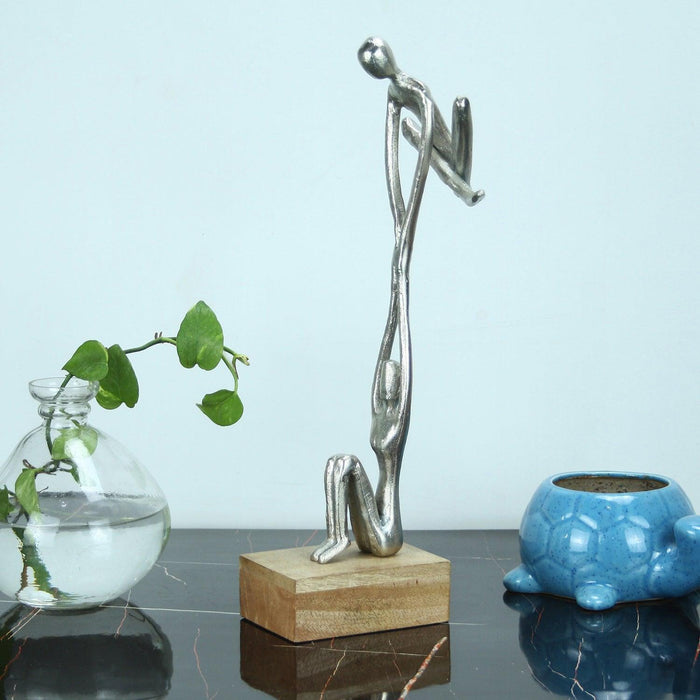 Buy Showpieces & Collectibles - Dual Silver Human Figurine for Home Decor | Statue Idol Sculpture by Maison Modern on IKIRU online store