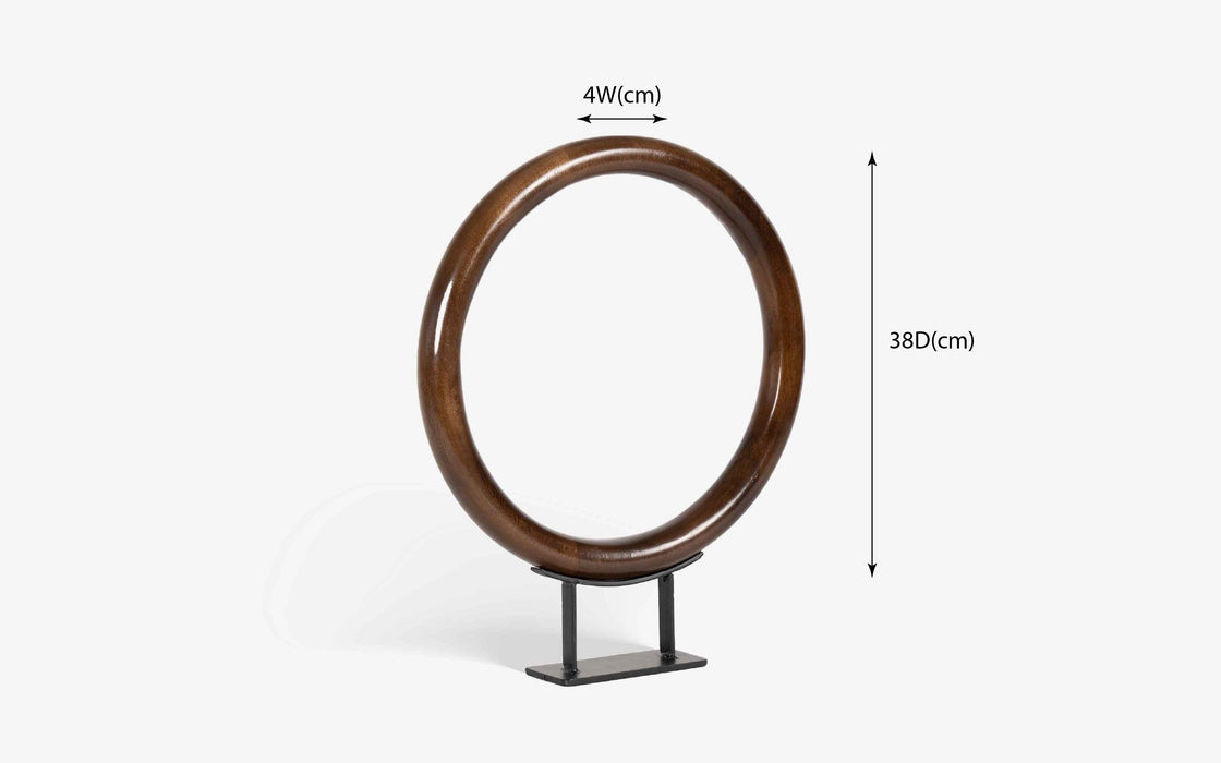 Buy Showpieces & Collectibles - Eclipse Round Wood & Metal Table Decor Object For Living Room & Gifting by Orange Tree on IKIRU online store