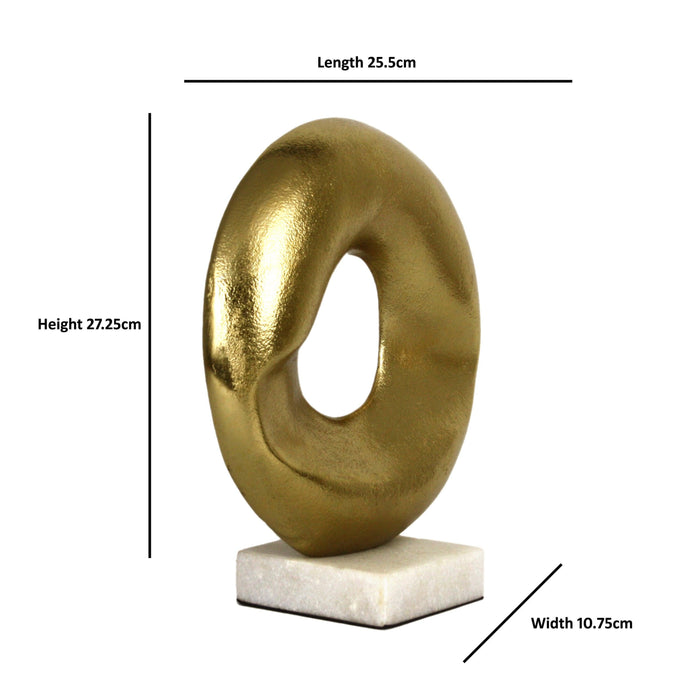 Buy Showpieces & Collectibles - Gold Abstract Disc Artifact Figurine for Decor | Artwork Sculpture by Maison Modern on IKIRU online store