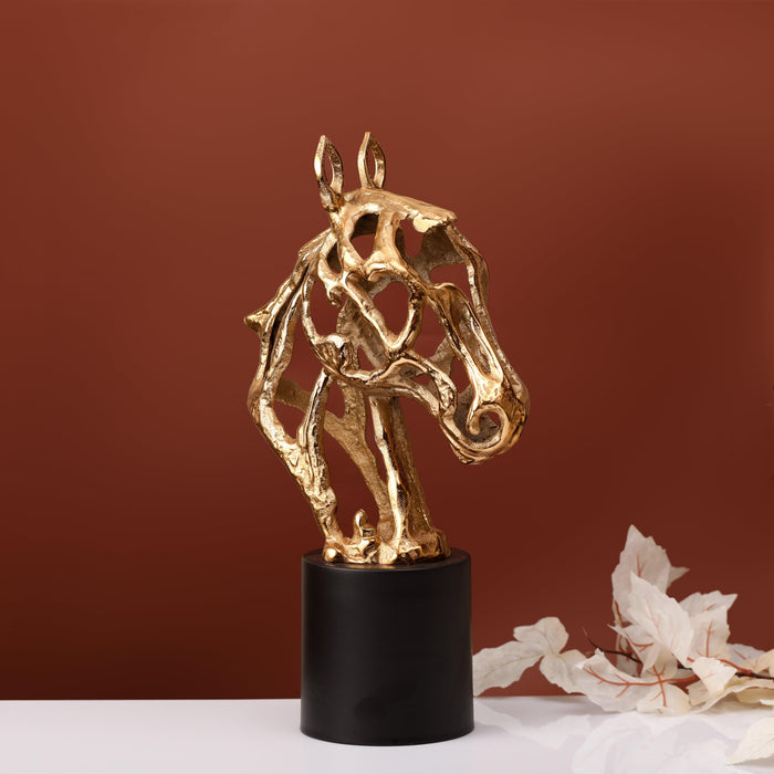 Horse Statue | Golden Horse Stallion For Home And Office Decoration