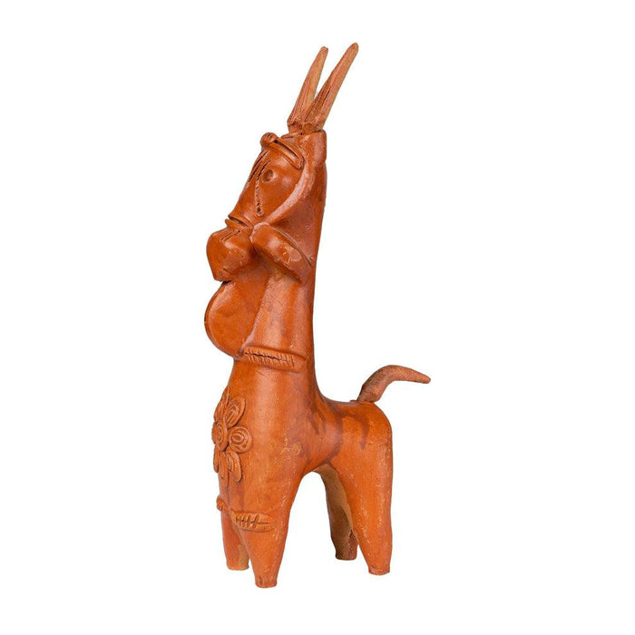 Buy Showpieces & Collectibles - Terracotta Kathakali Horse Showpiece Set Of 2 | Vintage Animal Statues For Decor by Sowpeace on IKIRU online store