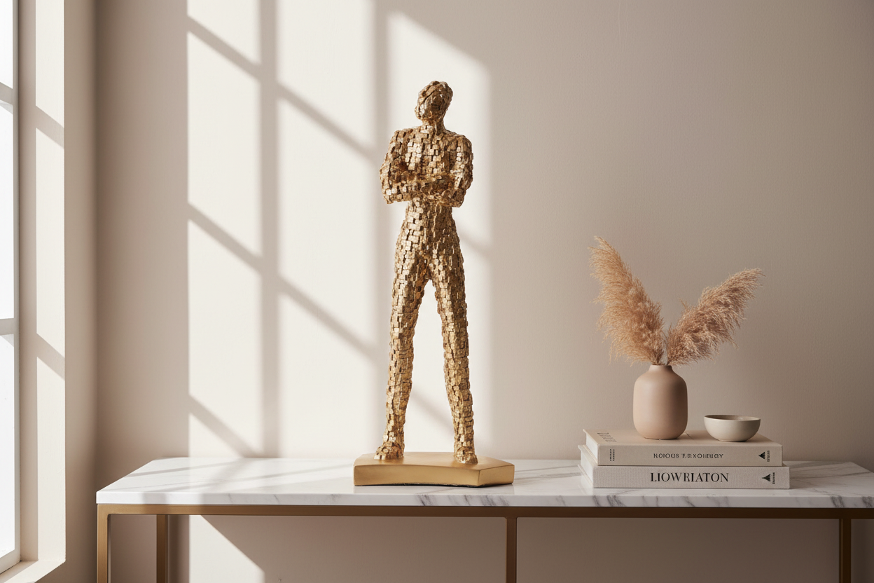 The Proud Thinker Resin Sculpture | Artistic Home Decor Statue | Decorative Home Decor Item