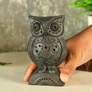 Buy Showpieces & Collectibles - Vintage Black Owl Statue | Terracotta Vastu Showpiece by Sowpeace on IKIRU online store