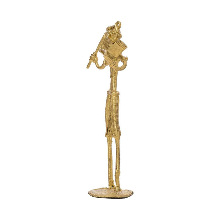Buy Showpieces & Collectibles - Vintage Farmer Statue Golden | Standing Tribal Man Figurine For Decor by Sowpeace on IKIRU online store