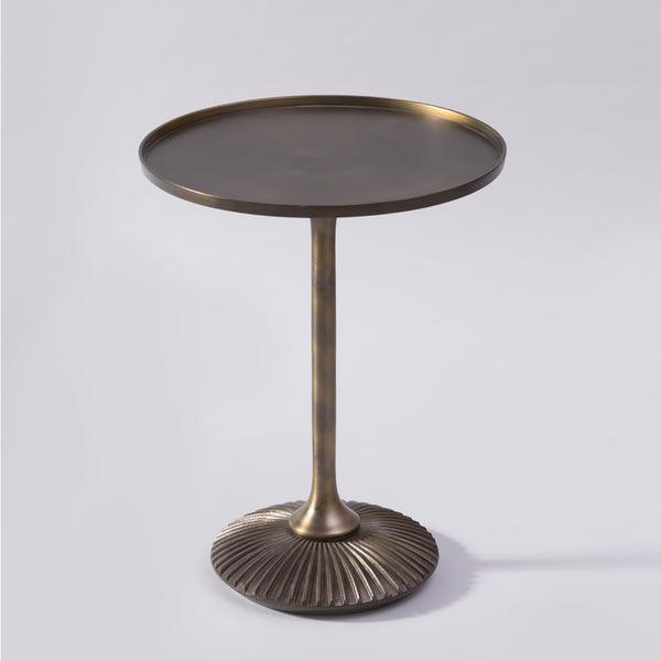 Buy Side Table - Antique Brass Aluminium Side Table | Drink Table For Living Room & Home by Indecrafts on IKIRU online store