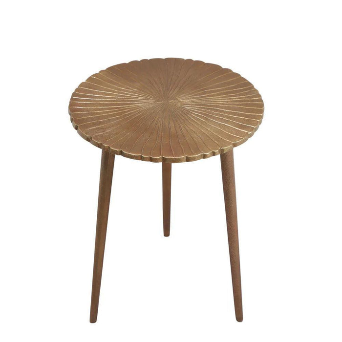 Buy Side Table - Antique Brass Finish Table with Three Legs by Manor House on IKIRU online store