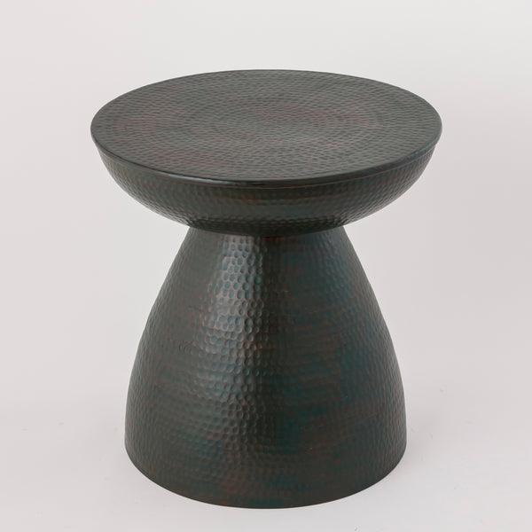 Buy Side Table - Antique Green Aluminium Patina Side Table | End Table For Living Room & Home by Indecrafts on IKIRU online store