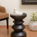 Buy Side Table - Black Metal Round Caesar Side Table | Matt Finish End & Center Table by House of Trendz on IKIRU online store