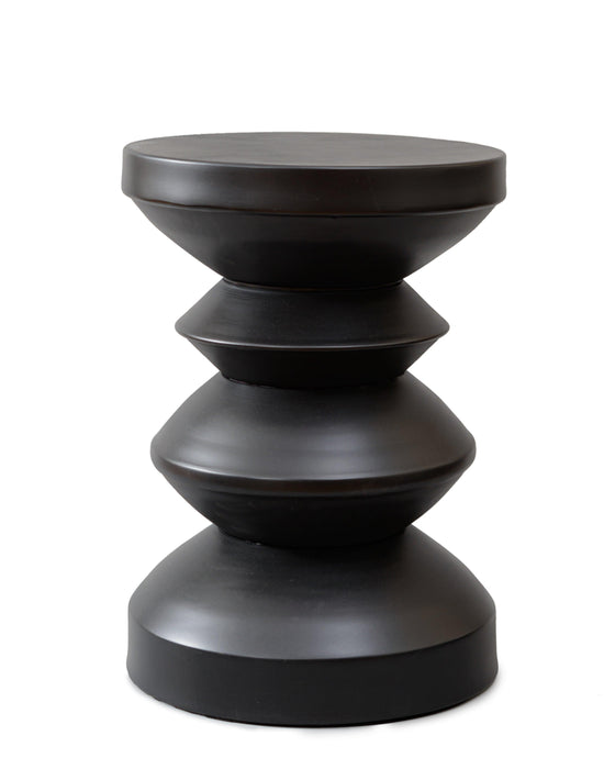 Buy Side Table - Black Metal Round Caesar Side Table | Matt Finish End & Center Table by House of Trendz on IKIRU online store