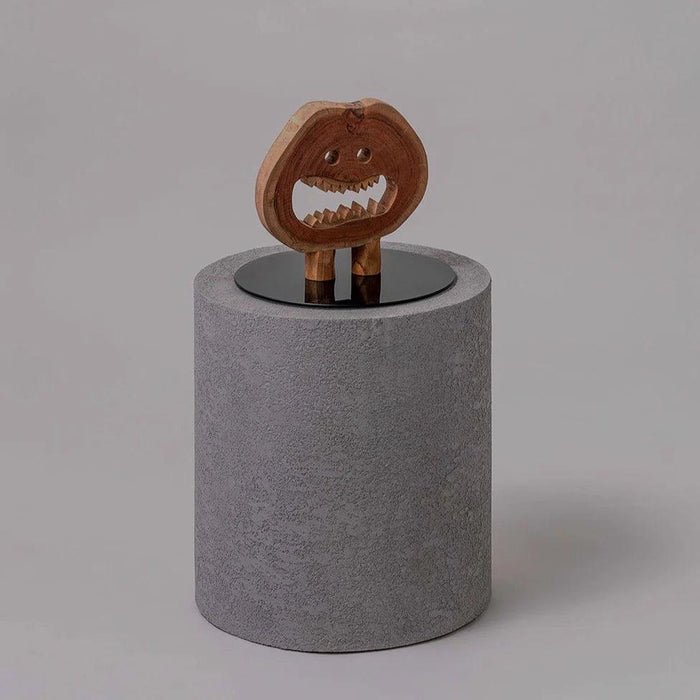 Buy Side Table - Concrete Cylinder Base Sidetable | Tea Table for Home by Objectry on IKIRU online store