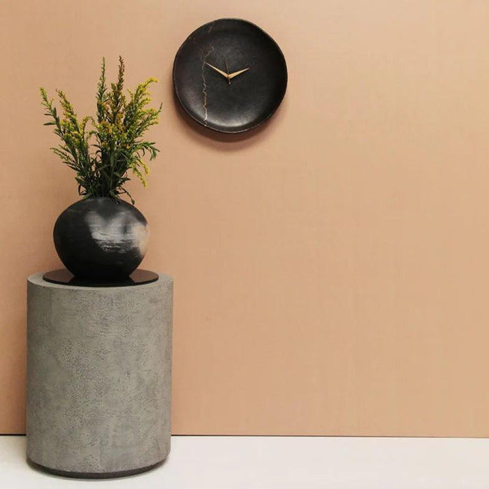 Buy Side Table - Concrete Cylinder Base Sidetable | Tea Table for Home by Objectry on IKIRU online store