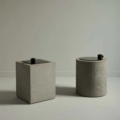 Buy Side Table - Concrete Tables Set of 2 | Sofa Sidetable for Office by Objectry on IKIRU online store