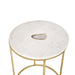 Buy Side Table - Gold & White Marble Top Accent Table Set of 2 For Living Room & Home by Manor House on IKIRU online store