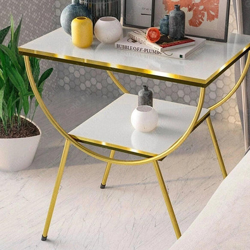 Buy Side Table - Gold Nightstand Side Table | Breakfast Table For Home Decor by Handicrafts Town on IKIRU online store