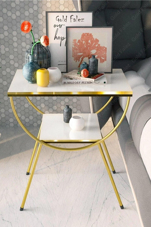 Buy Side Table - Gold Nightstand Side Table | Breakfast Table For Home Decor by Handicrafts Town on IKIRU online store