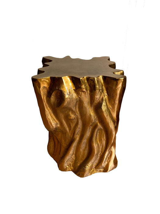 Buy Side Table - Golden Aluminium Tree Log End Table | Decorative Side Table For Home & Living Room by House of Trendz on IKIRU online store