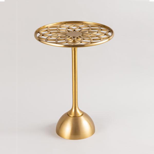Buy Side Table - Golden Brass Aluminium Long Side Table | End table For Living Room & Home by Indecrafts on IKIRU online store