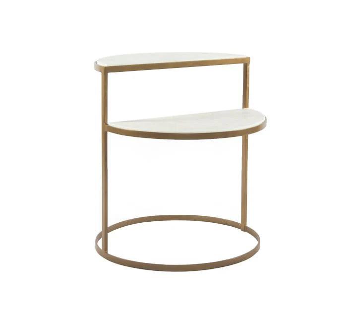 Buy Side Table - Marla Marble End Table by Handicrafts Town on IKIRU online store
