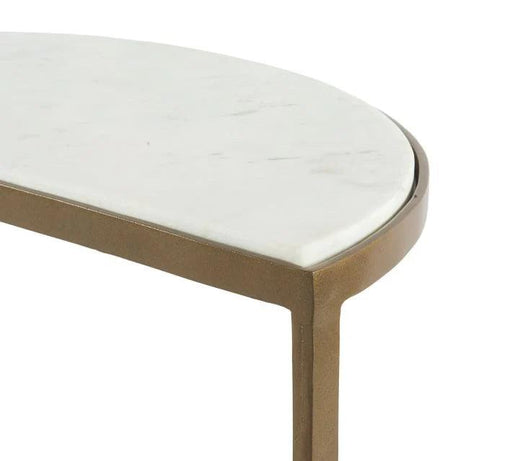 Buy Side Table - Marla Marble End Table by Handicrafts Town on IKIRU online store