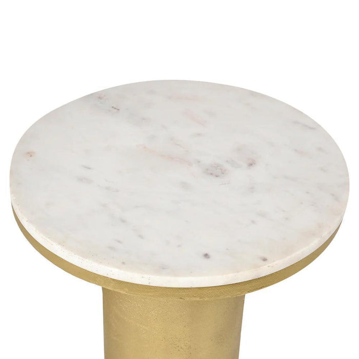 Buy Side Table - Minimalistic Accent Side Table Gold Finish 19 inches Tall by Manor House on IKIRU online store