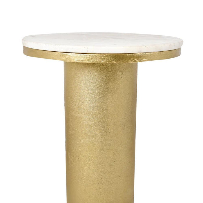 Buy Side Table - Minimalistic Accent Side Table Gold Finish 19 inches Tall by Manor House on IKIRU online store