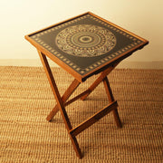 Buy Side Table - Modern Gold Square Folding Table For Home & Balcony by bambaiSe on IKIRU online store