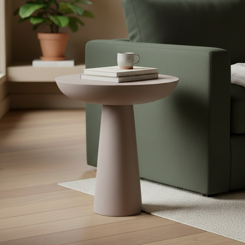 Modern Round Sofa Side Table for Living Room | End Table | Corner Table