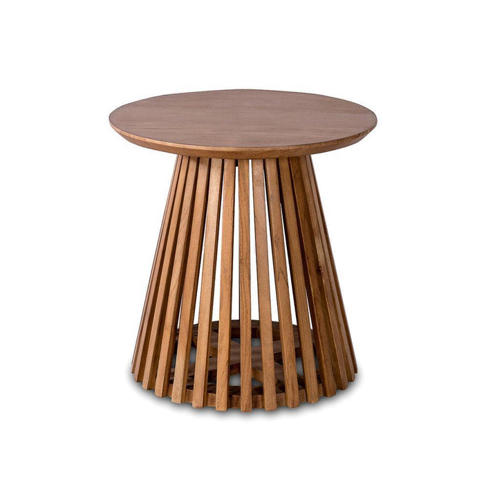 Buy Side Table - Reik Slatted Side Table | Sofa Side Table For Home Decor by Home Glamour on IKIRU online store