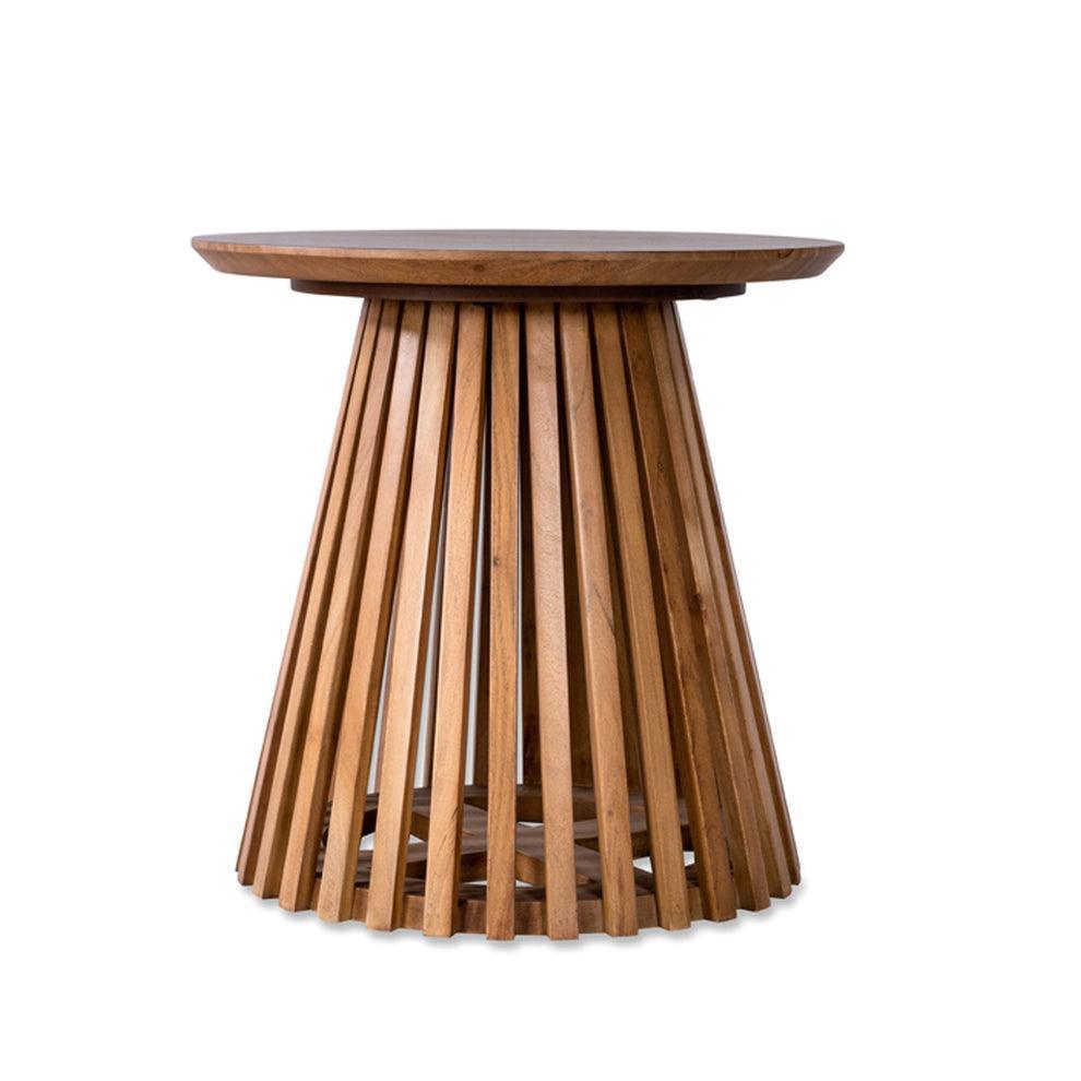 Buy Side Table - Reik Slatted Side Table | Sofa Side Table For Home Decor by Home Glamour on IKIRU online store