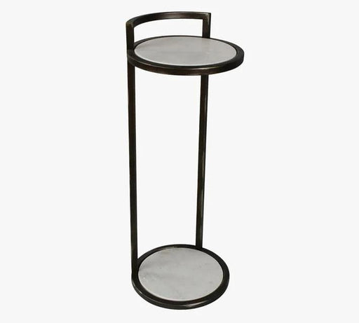 Buy Side Table - Round Marble Cocktail Table by Handicrafts Town on IKIRU online store
