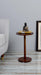 Buy Side Table - Round Shape Matte Walnut Wooden Side Table | Bedside Furniture by Pristine Interiors on IKIRU online store