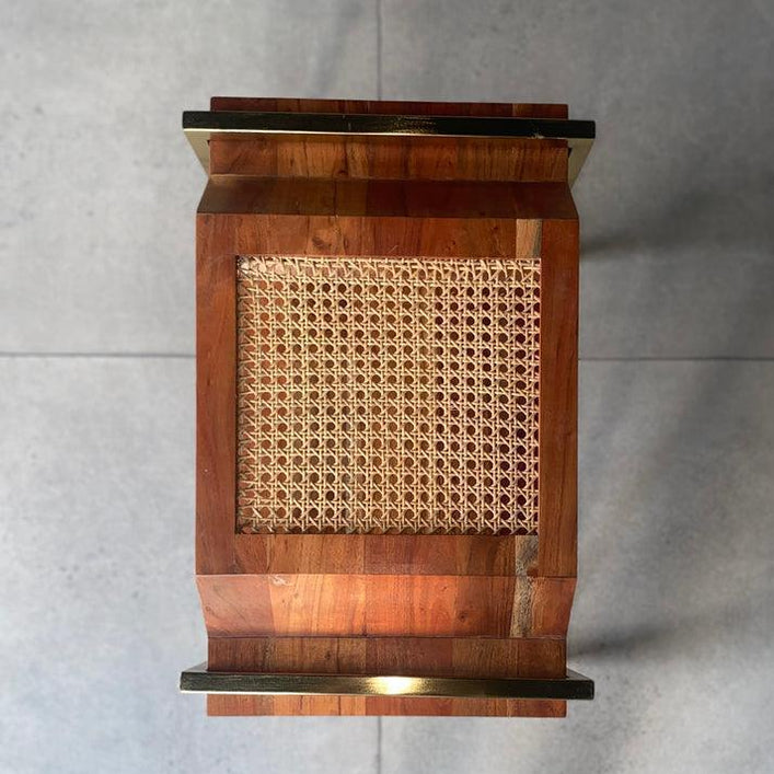 Cane Vertical Split Table For Living Room | Center Table - IKIRU