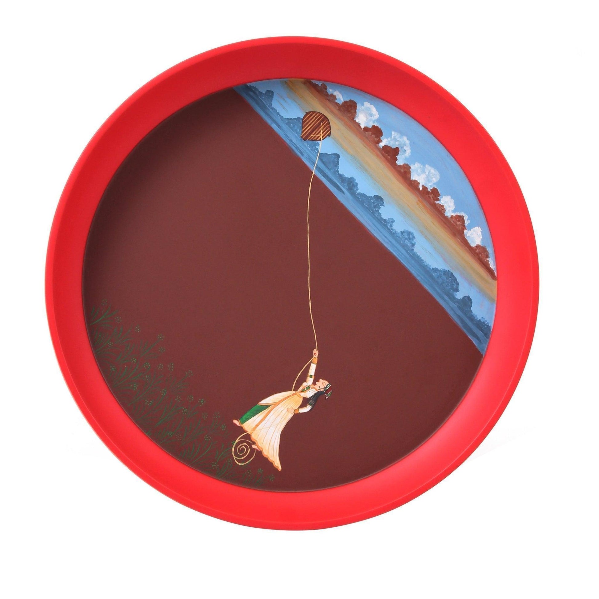 Buy Side Table Selective Edition - Kalam Table- Lady Flying Kite by Anantaya on IKIRU online store