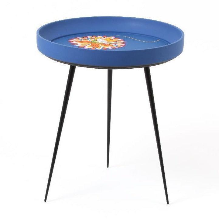 Buy Side Table Selective Edition - Kalam Table - ‘The Egret on Rainbow Lotus Yantra by Anantaya on IKIRU online store