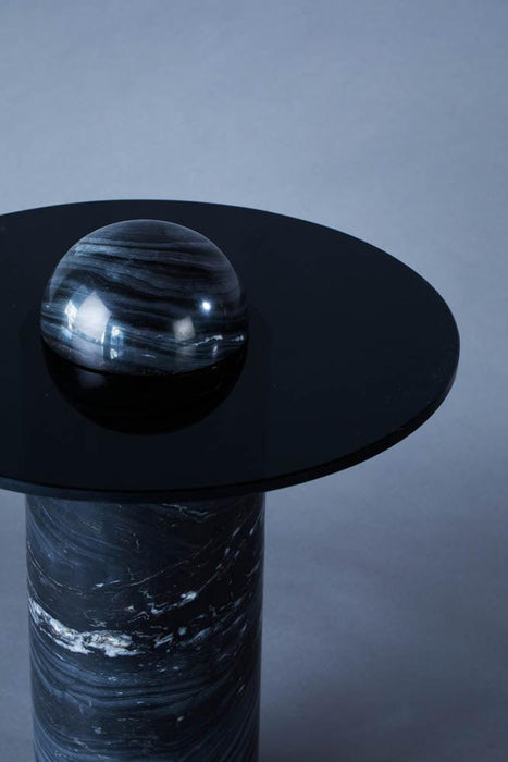 Buy Side Table Selective Edition - Luxurious Marble & Glass Side Table by Arisaa on IKIRU online store