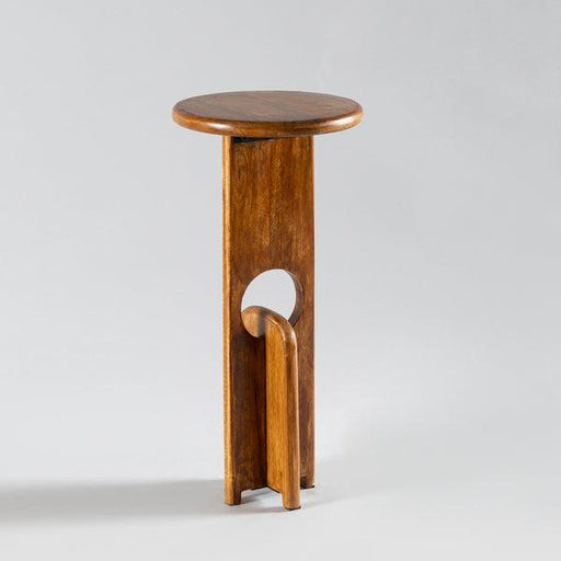 Buy Side Table - Vintage Wooden Finish Side Table | Sleek Corner Stand For Home & Living Room by Indecrafts on IKIRU online store