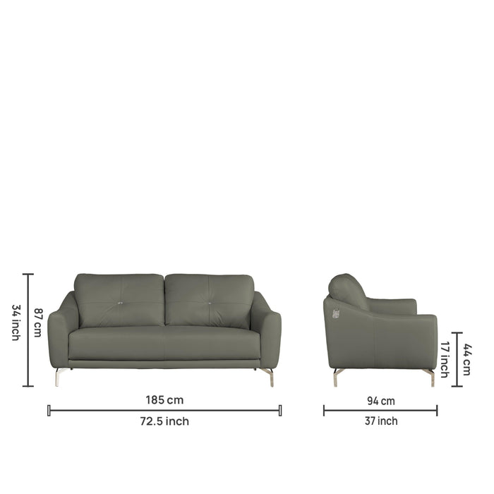 Buy Sofas - Castle Modern Sofa Seater Grey Color For Home & Office by Furnitech on IKIRU online store