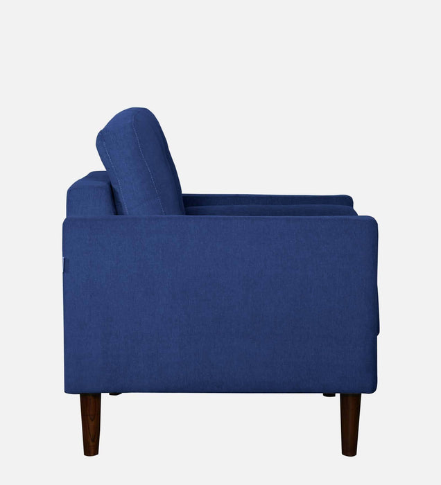 Buy Sofas - Hunny Luxurious Navy Blue Sofa Seater For Bedroom & Living Room | Upholstered Seat With Wooden Legs by Furnitech on IKIRU online store