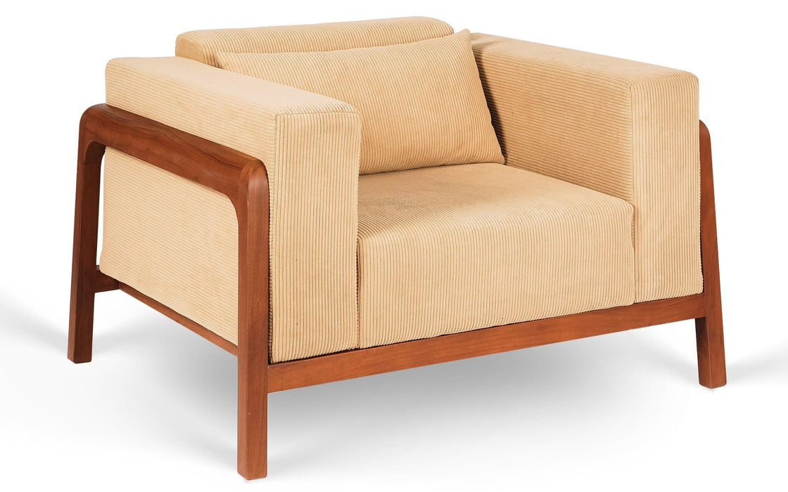 Buy Sofas - Joy Wooden & Upholstery Sofa Seater For Living Room & Bedroom by Orange Tree on IKIRU online store