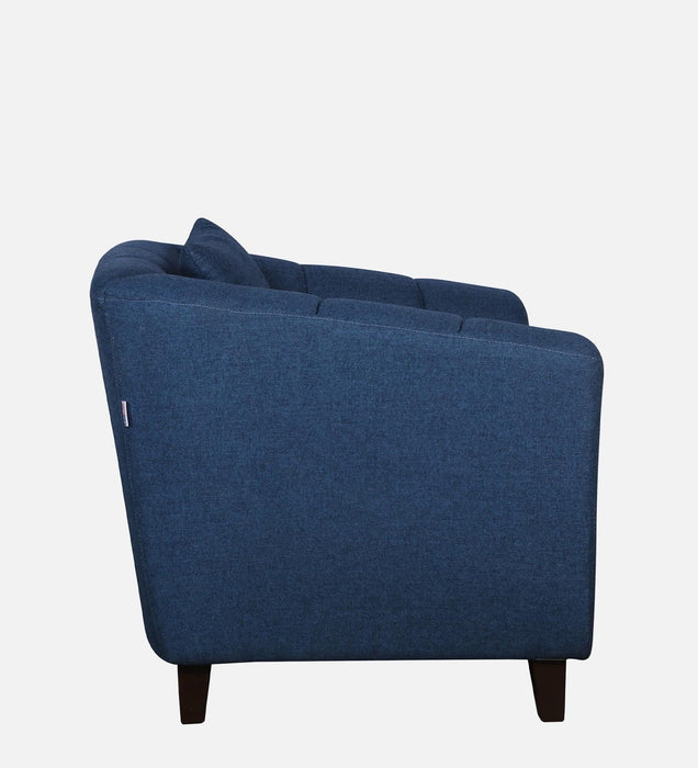 Buy Sofas - Kaj Classy Blue Sofa Seater With Wooden Legs For Home & Office | Upholstered Couch by Furnitech on IKIRU online store